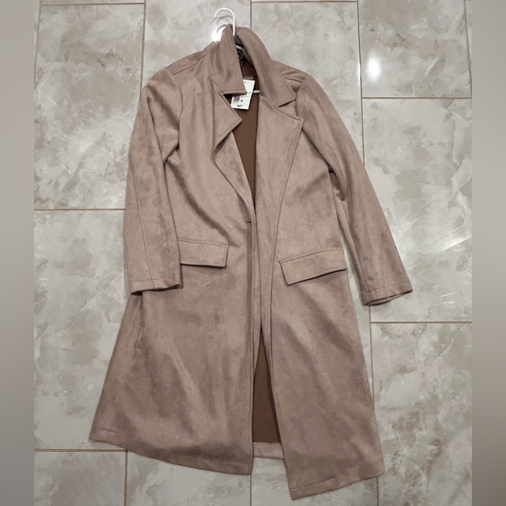 NWT Forever 21 Suede Trench Coat